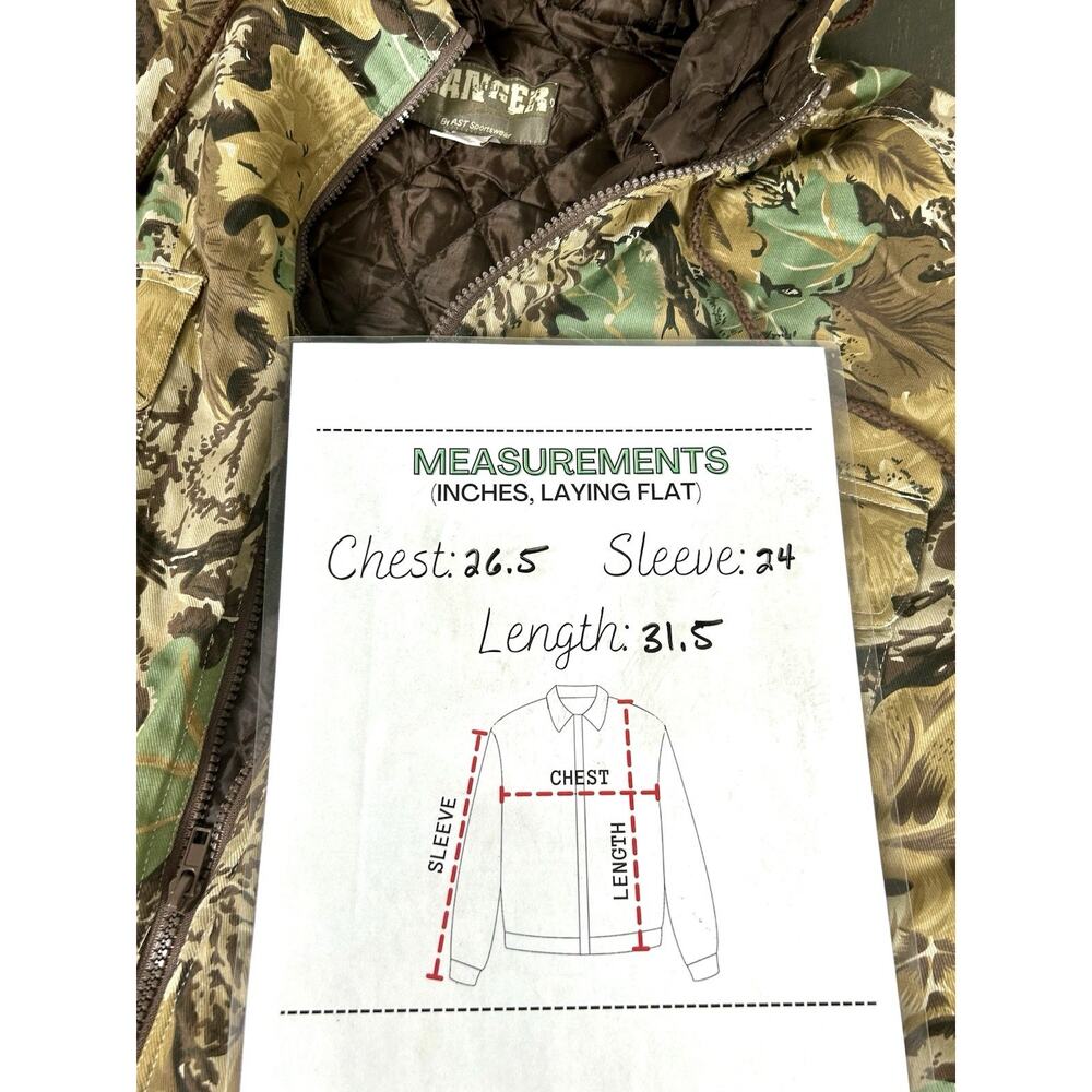 Ranger Hunting Jacket Camouflage AST Sportswear Men's XL Hooded Advantage Camo - Picture 7 of 8